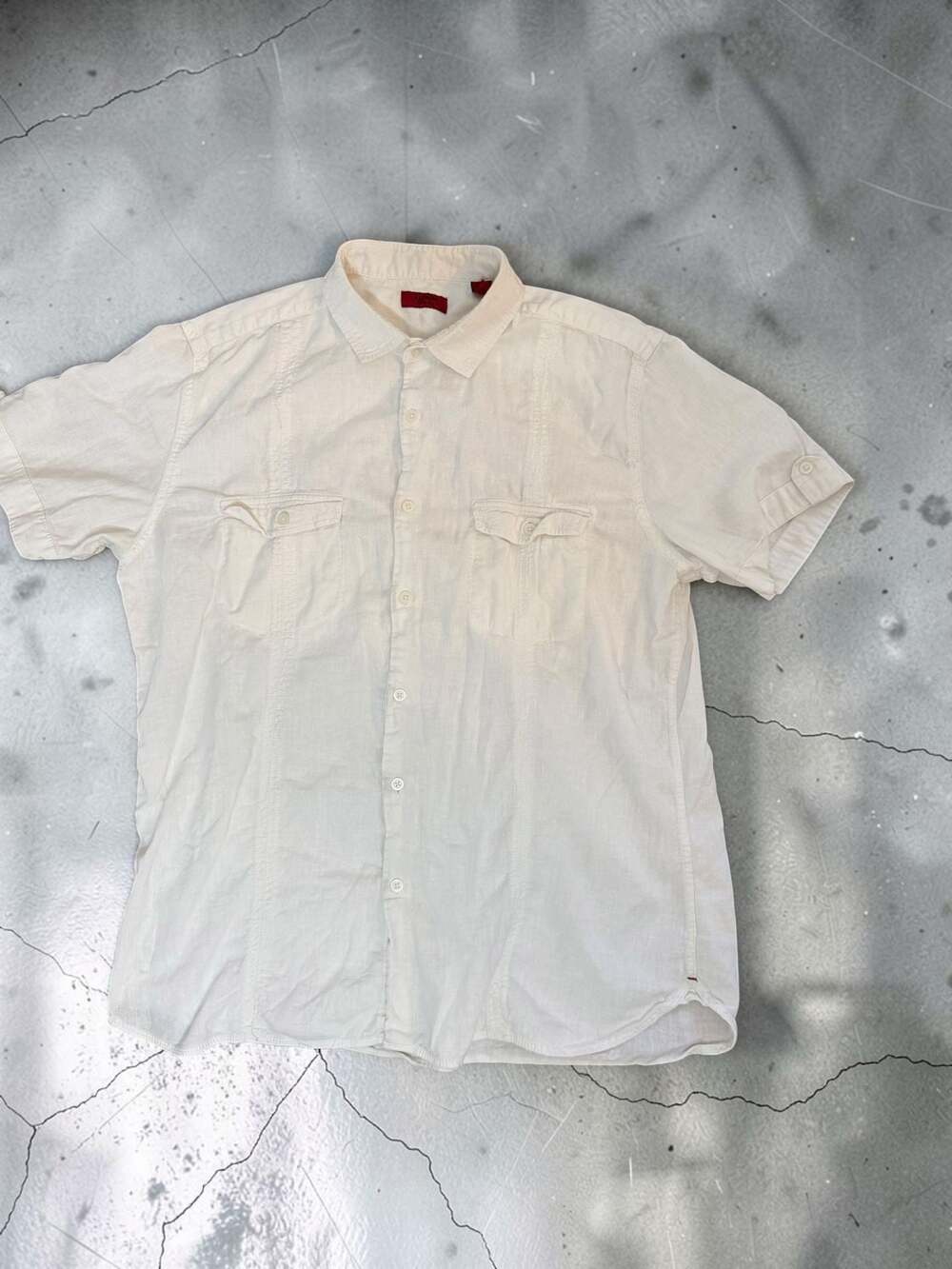 Alfani Men's Linen Blend Short Sleeve Button-Up Shirt